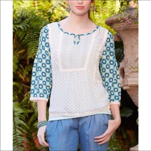 Matilda Jane Hello Lovely Kaleidoscope Peasant Top - Picture 1 of 6